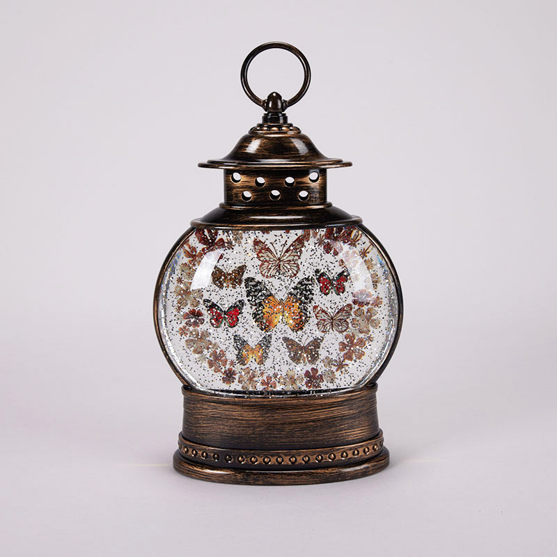 Butterfly Lantern Glitter Globe Cracker Barrel