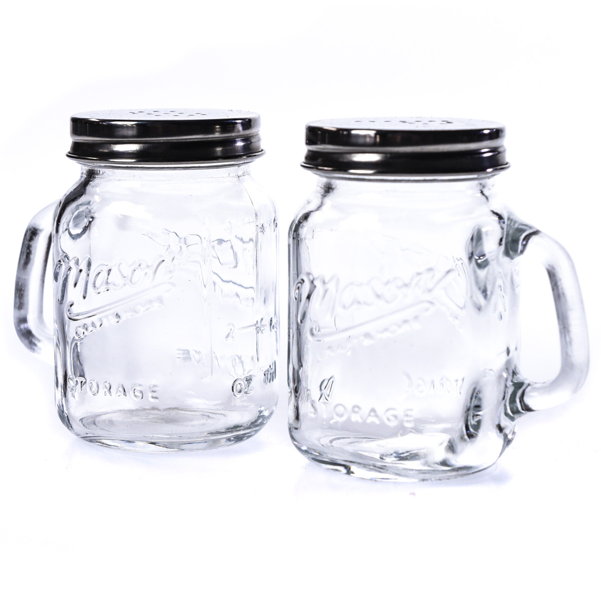 Mason Jar Salt and Pepper Shaker Set Cracker