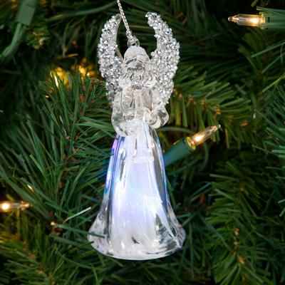 Light Up Angel with Trumpet Ornament