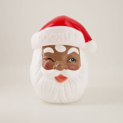 African American Blow Mold Santa Cookie Jar
