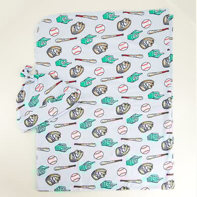 Infant Baseball Swaddle and Hat Set
