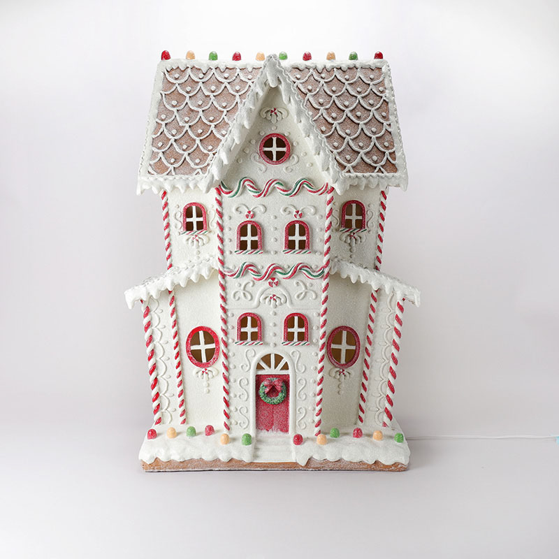 Hearth Lighted Gingerbread House Cracker Barrel