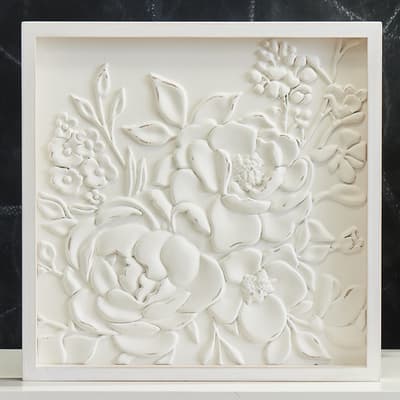 Floral Carved Wood Wall Decor