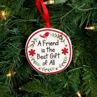 Friend Ceramic Disc Ornament
