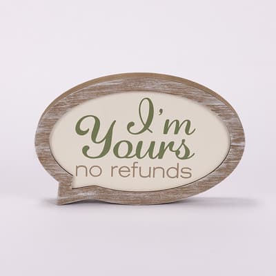 No Refunds Block Sign