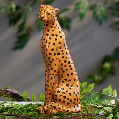 Ceramic Leopard Figurine