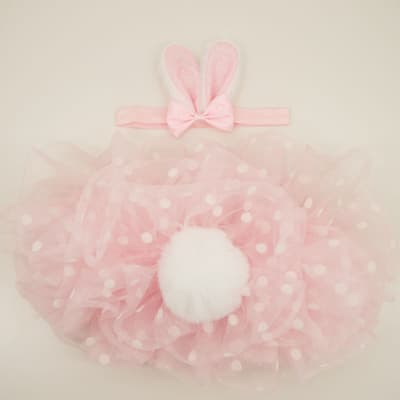 Infant Bunny Polka Dot Tutu and Headband Set