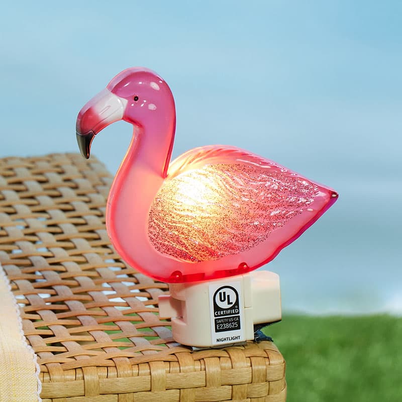 Glitter Flamingo Night Light - Cracker Barrel