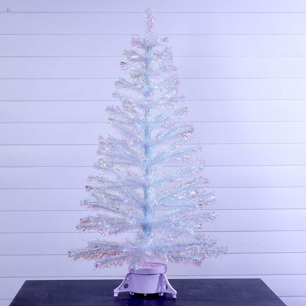 White fibre optic christmas tree 4ft discount