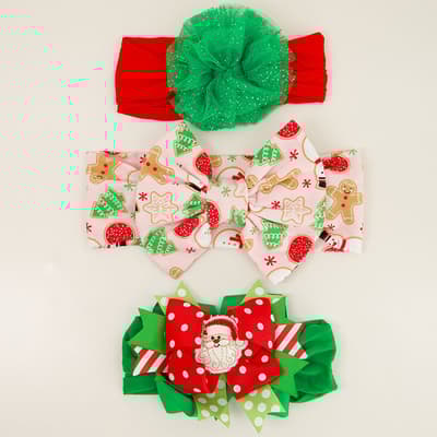 3 Pack Christmas Icon Knit Headbands