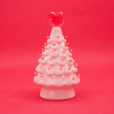 Ceramic Light Up Heart Tree
