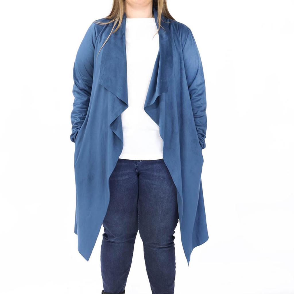 Faux suede duster on sale jacket