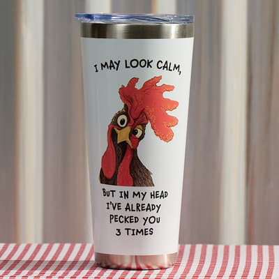 Pecked You 3 Times 32 Oz. Tumbler