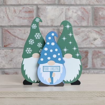 Merry Christmas Gnome Block Sign