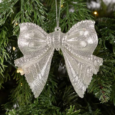 Glitter Bow Ornament