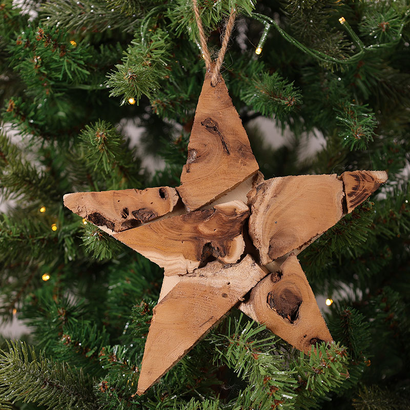 Wooden deals star ornament