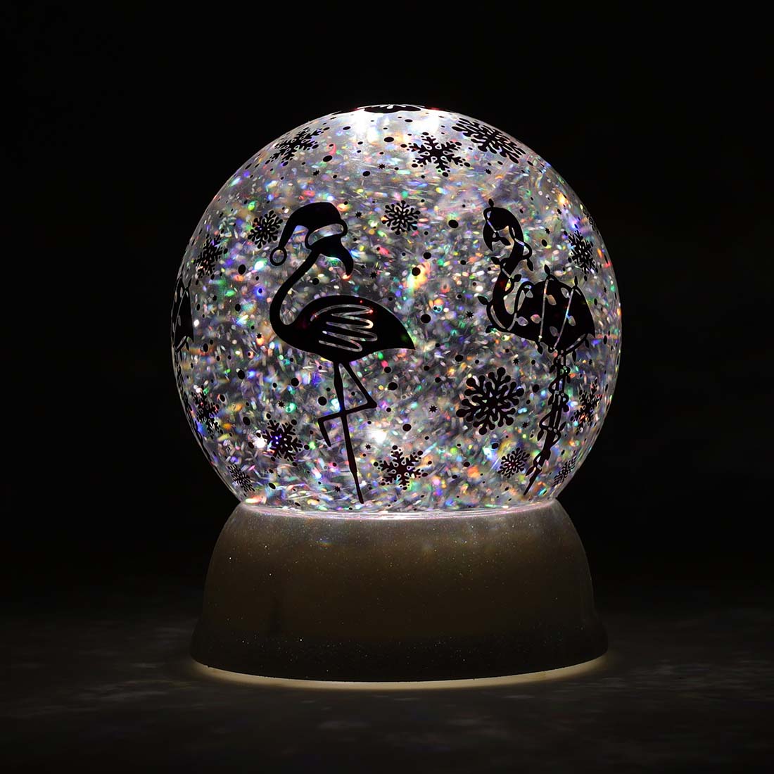 Acrylic Snowflakes and Stars Glitter Globe Snow Globe - Cracker Barrel