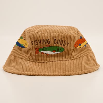 Infant Corduroy Embroidered Fishing Buddy Bucket Hat