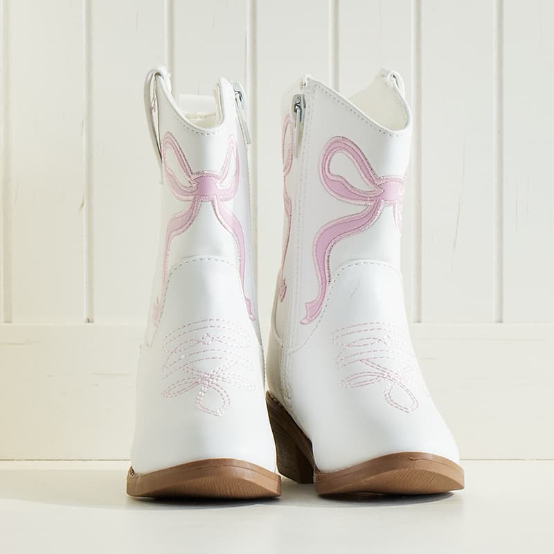 Toddler Large Bows Cowboy Boots Cracker Barrel
