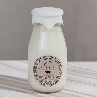 Milk Reclamation Barn&reg; 13 Oz. Morning Sunshine Milk Bottle Candle