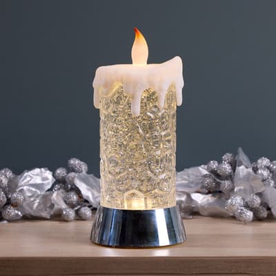 Small Candle Glitter Globe