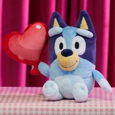 Bluey with Heart Balloon Plush