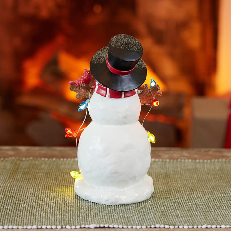 Christmas Snowman with Light Up String Lights - Cracker Barrel