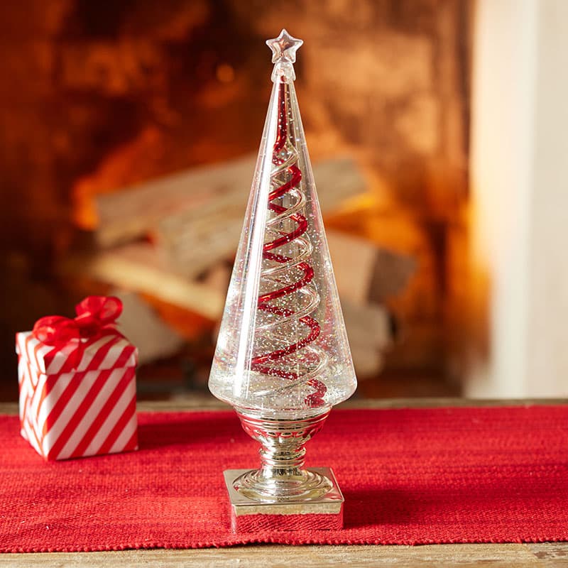 Lighted Candle Small Glitter Globe - Cracker Barrel