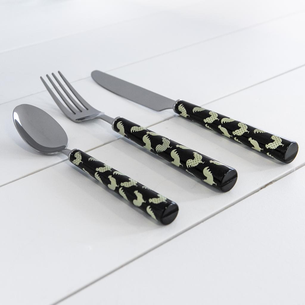 24pcs Rustic Matte Cutlery Set - Urban Contenders