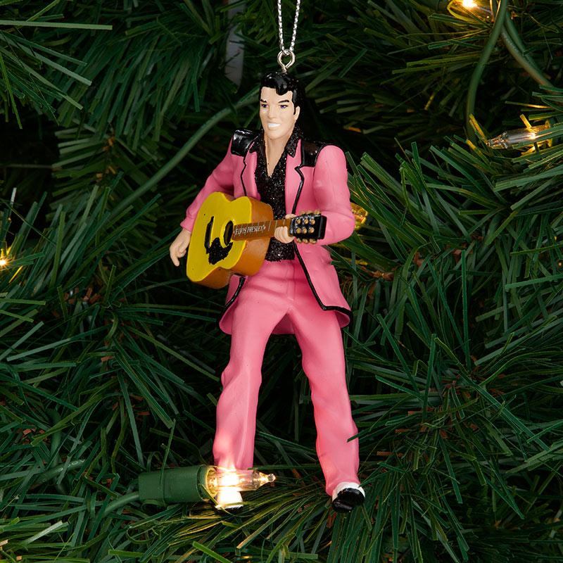 Elvis In Red Suit Blowmold Ornament 3.25\" – William Glen