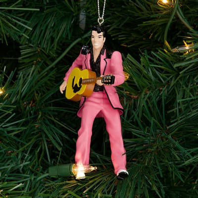Elvis in Pink Suit Ornament