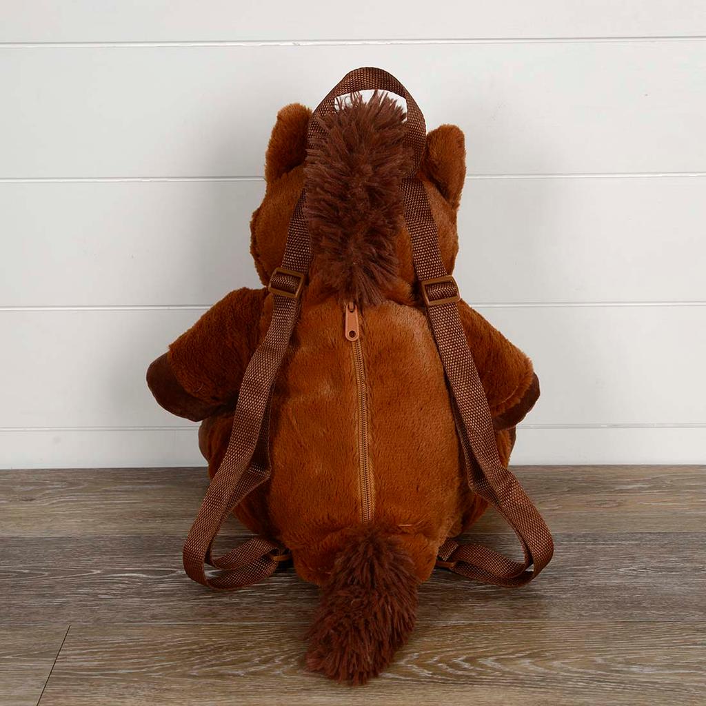 Plush hot sale horse backpack