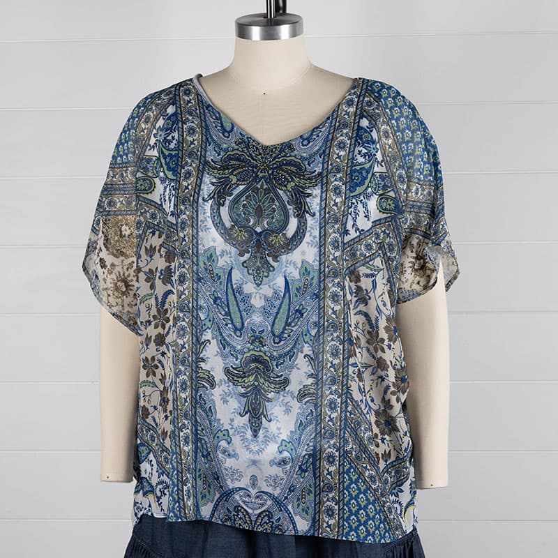 Chiffon poncho tops clearance