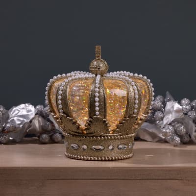 Pearl Crown Glitter Globe