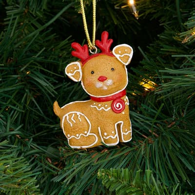 Gingerbread Dog Ornament