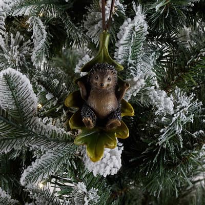 Hedgehog with Leaf Ornament