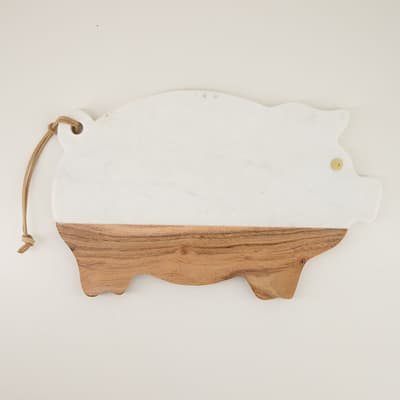 Pig Shaped Marble Cutting Board