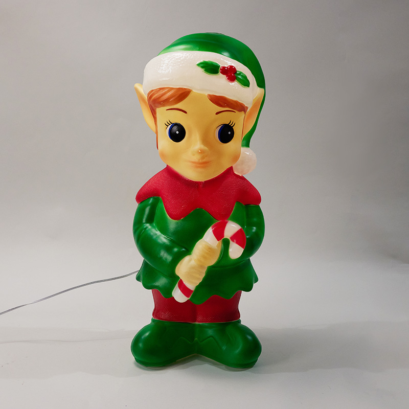 Christmas elf with orders sign blow mold