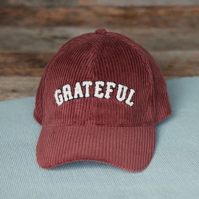 Ribbed Chenille Grateful Cap