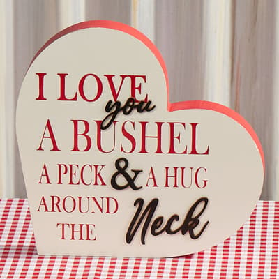 Bushel and Peck Block Sign