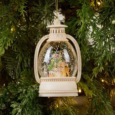 LED Lantern Glitter Globe Ornament