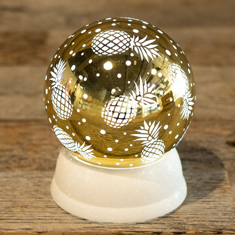 Acrylic Pineapple Glitter Globe - Cracker Barrel