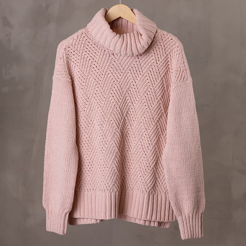 Cowl neck chenille sweater best sale