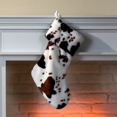 Pony Print Faux Fur Stocking