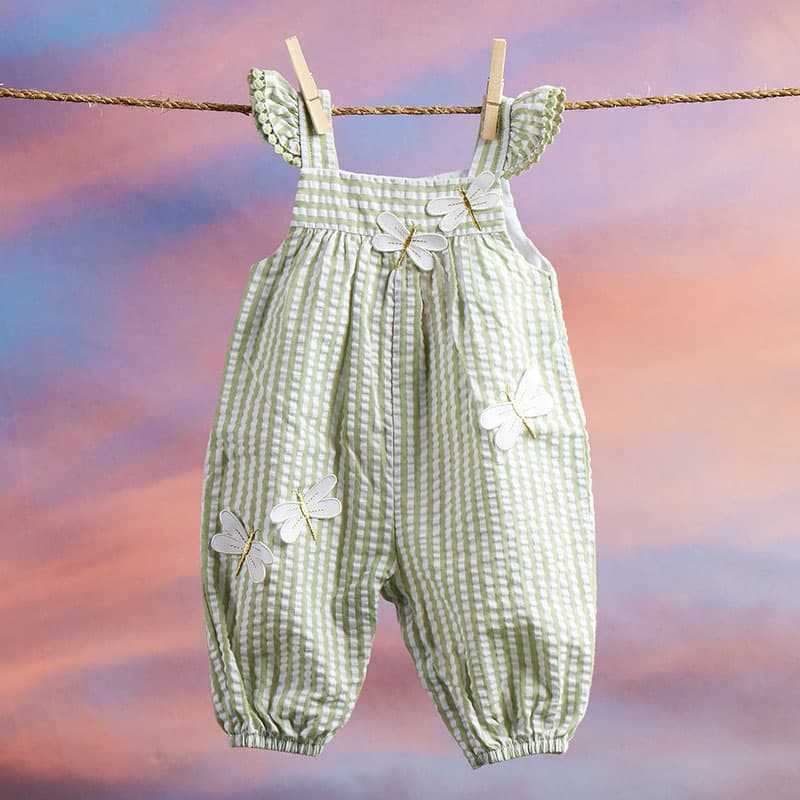 Infant Woven Dragonfly Green Jumper - Cracker Barrel