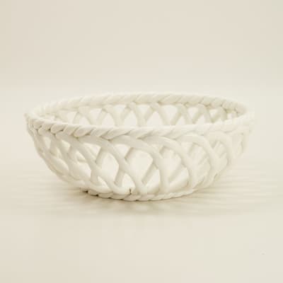 Decorative Ceramic White Bowl