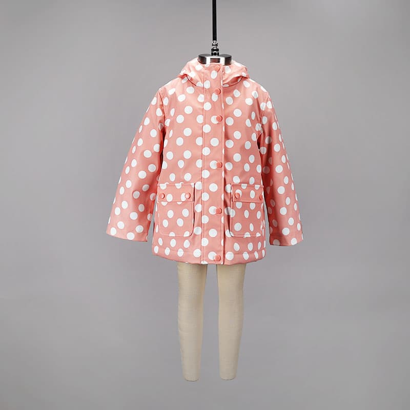 Pink polka store dot raincoat