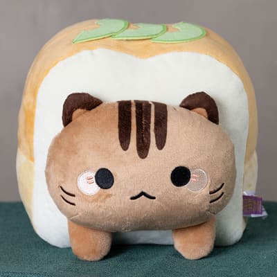 8in Avocato Cat in Toast Plush