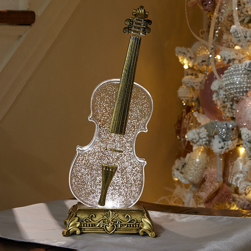 Violin Glitter Globe Cracker Barrel