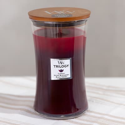 WoodWick&reg; 21.5 Oz. Sun-Ripened Berries Trilogy Hourglass Jar